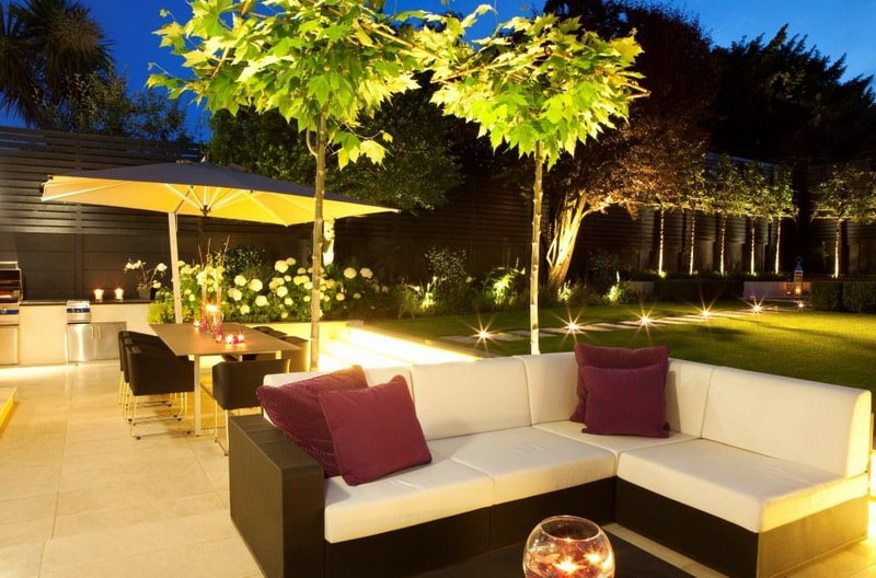 освещение сада садового участка